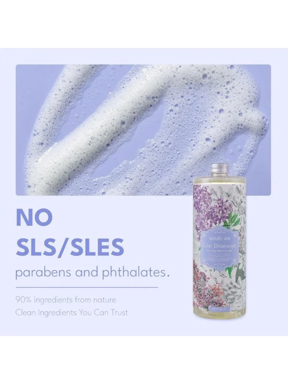 Lilac Foaming Hand Soap Refills, 33.8 Fl Oz, 3-Pack - Moisturizing & Gentle
